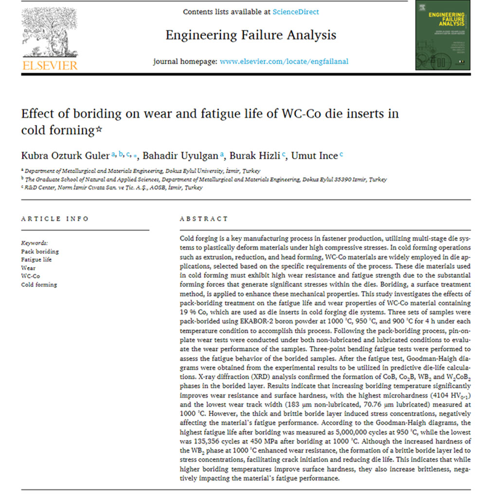 Effect of Boriding on Wear and Fatigue Life of WC-Co Die Inserts in Cold Forming